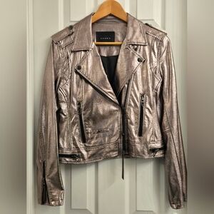 Blank NYC - Metallic Moto Faux Leather Jacket